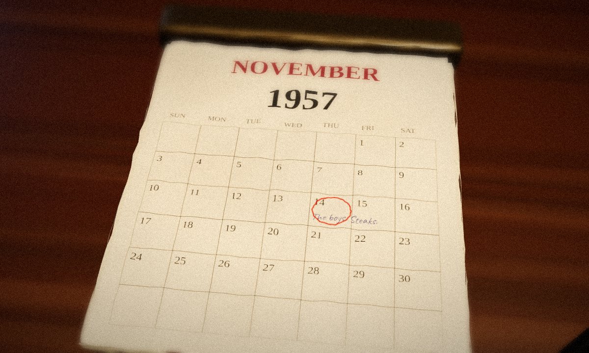 Desk Calendar in the escape room