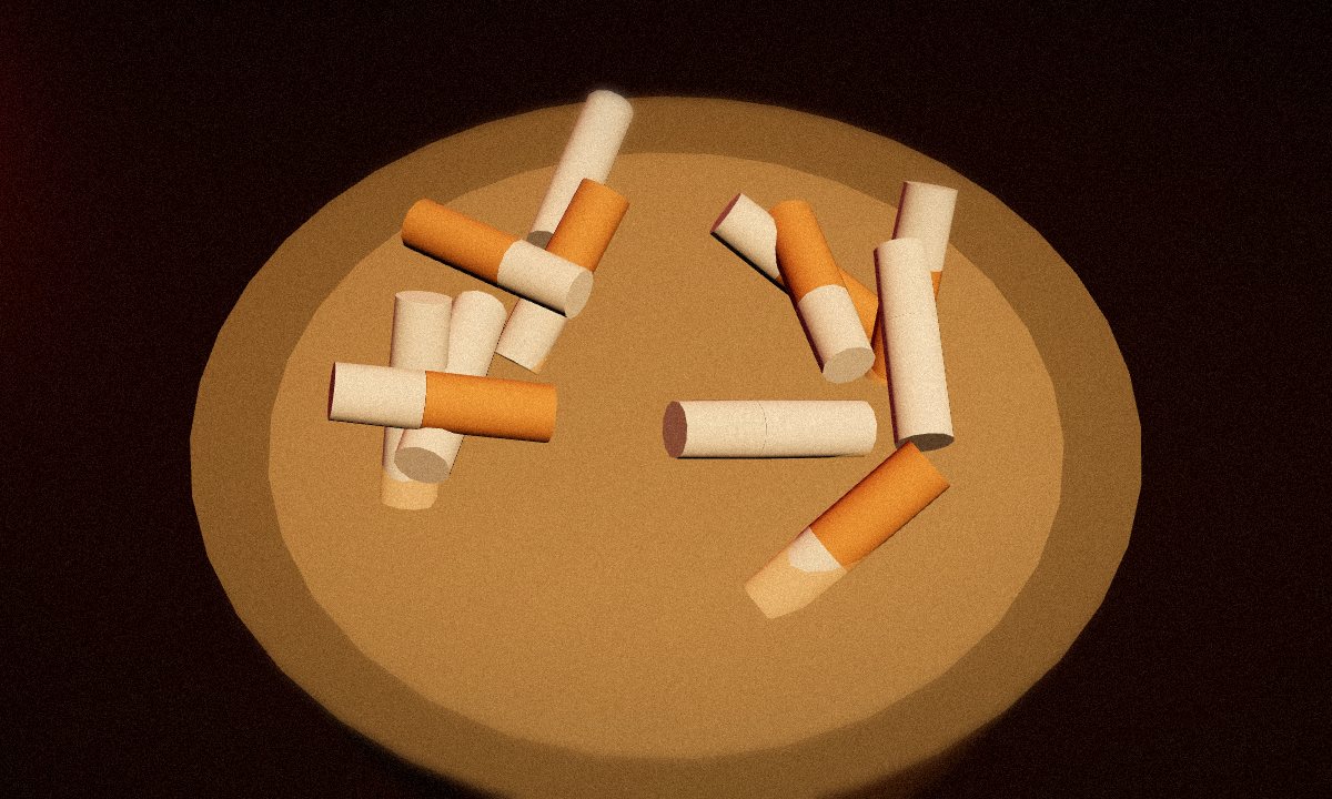 Ashtray in the escape room