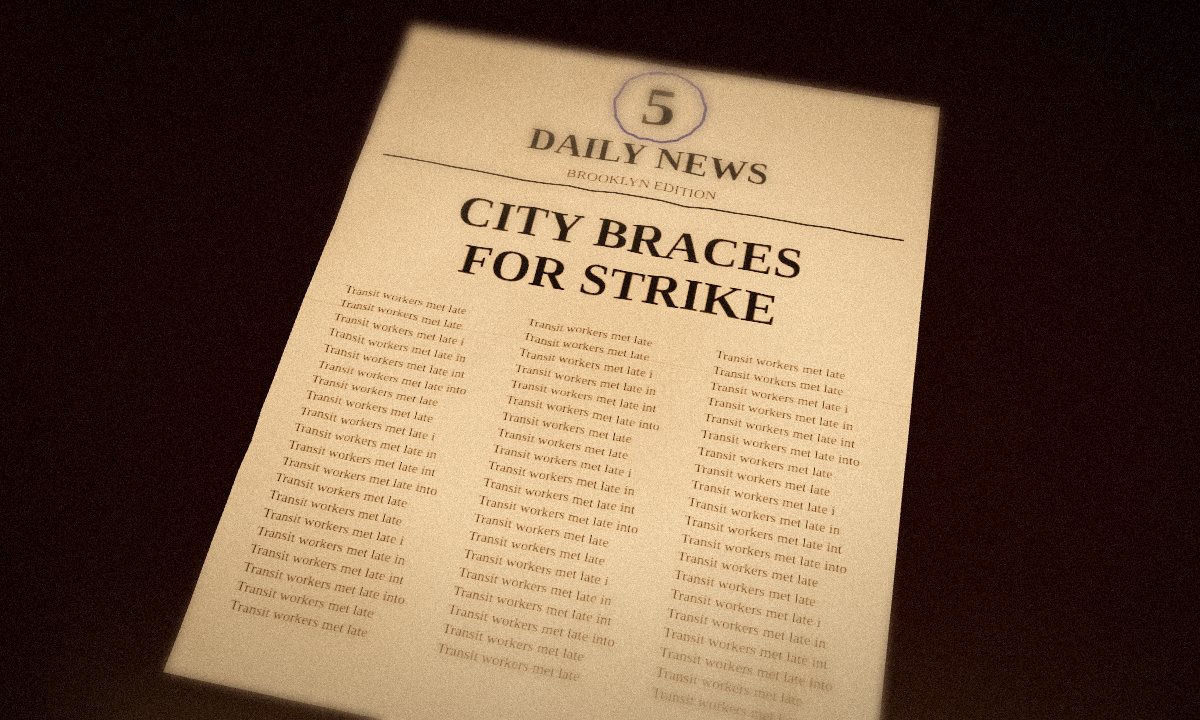 Newspaper in the escape room