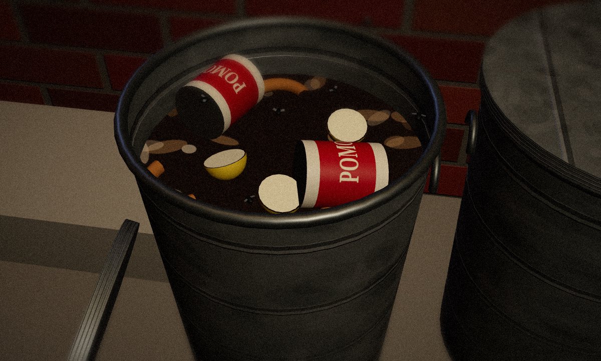 Garbage Cans in the escape room