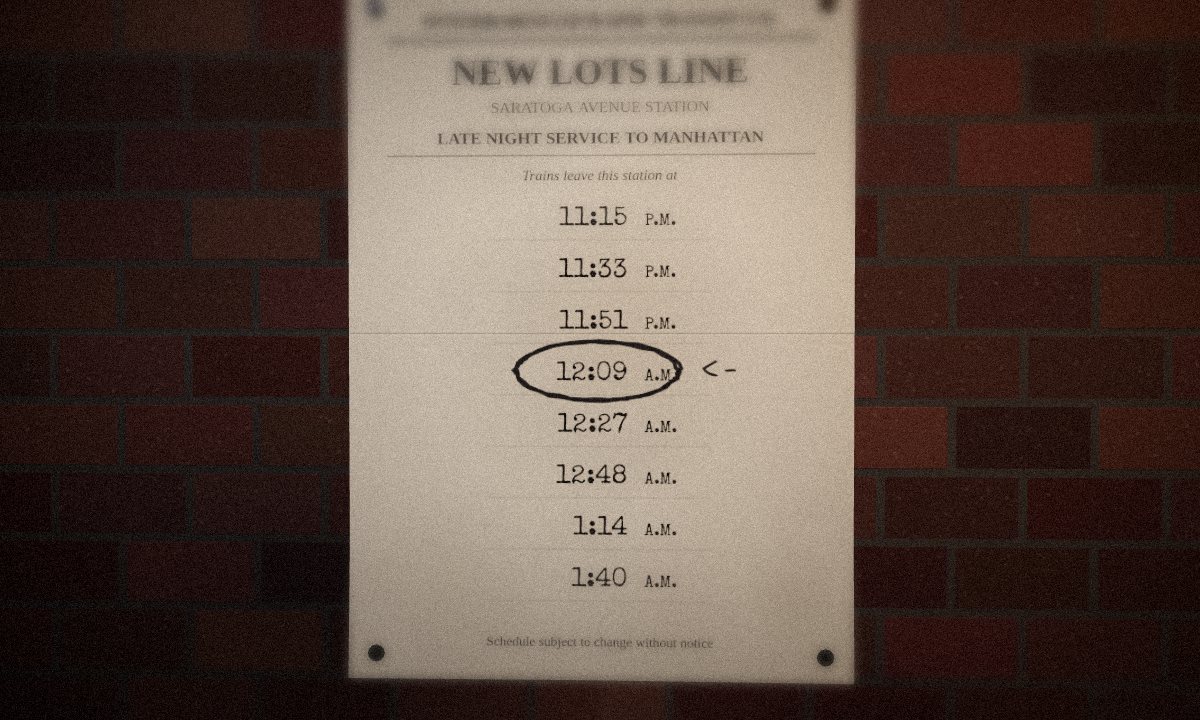 The el timetable in the escape room