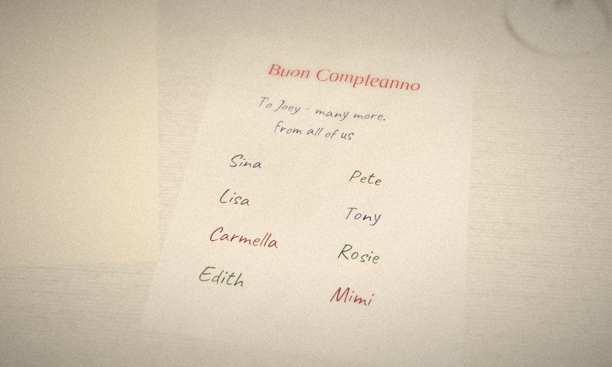 Birthday Card in the escape room