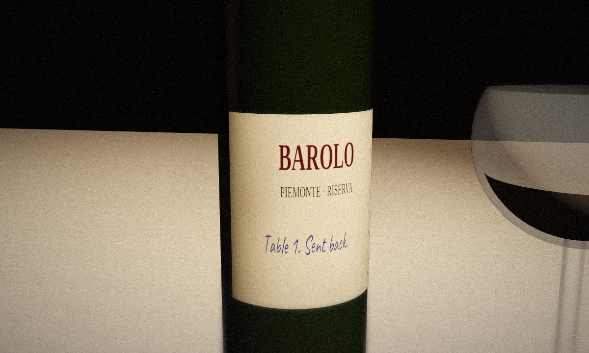 Wine Bottle in the escape room